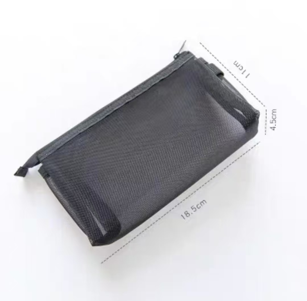 Japanese Style Mesh Pencil Case | Transparent Minimalist Stationery Organizer Bag for Students & Exams - Image 4
