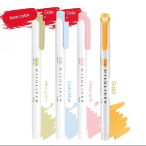 Zebra Mildliner Double-Sided Highlighter Bundles | Soft Pastel Multi-Color Sets