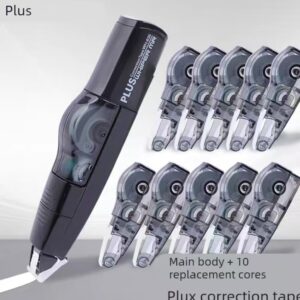 PLUS Whiper MR Correction Tape Set | 1 Pen + 10 Refills (WH-635/WH-615LR) | 5mm x 6m