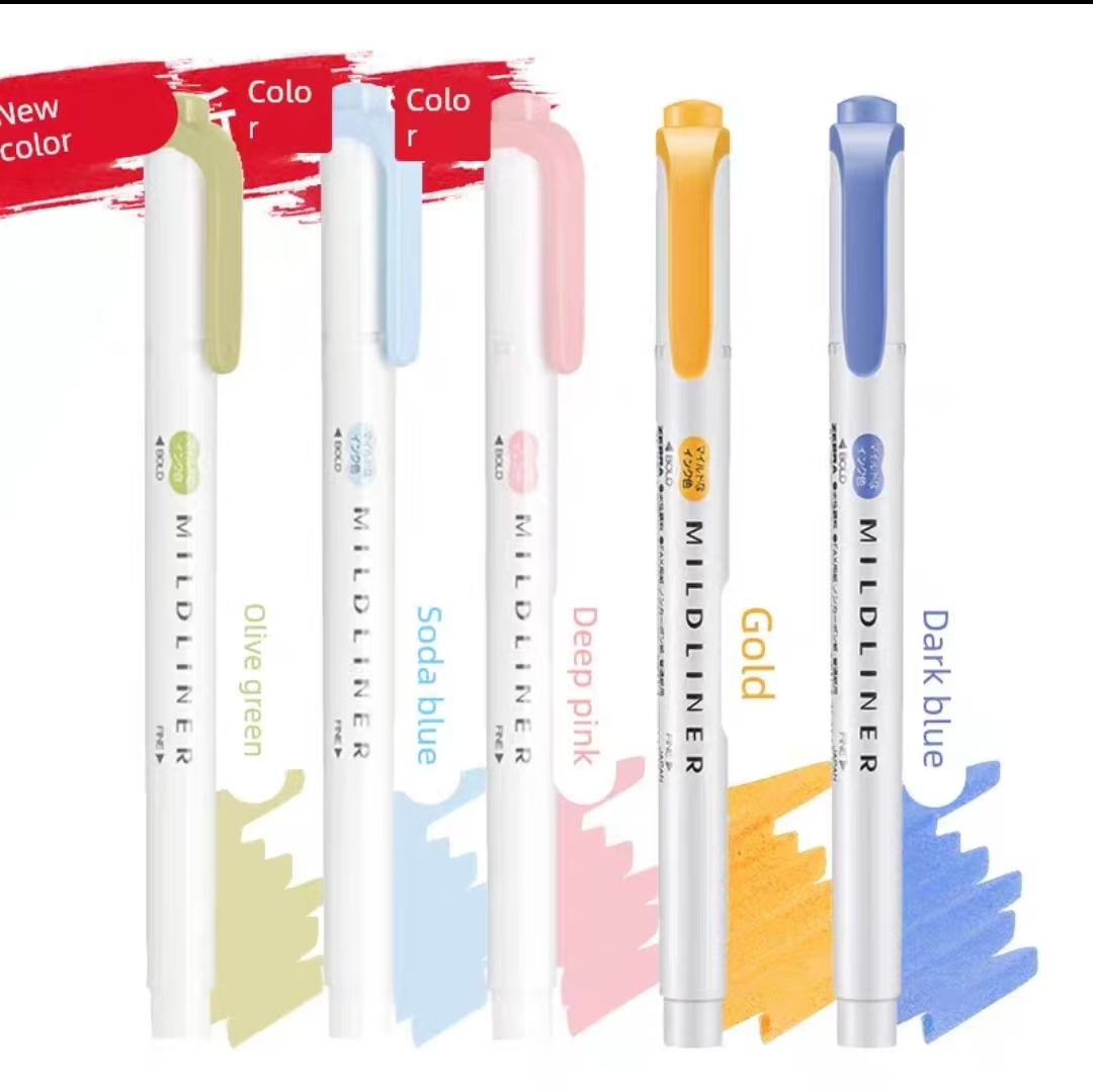 Zebra Mildliner Double-Sided Highlighter Bundles | Soft Pastel Multi-Color Sets - Image 2